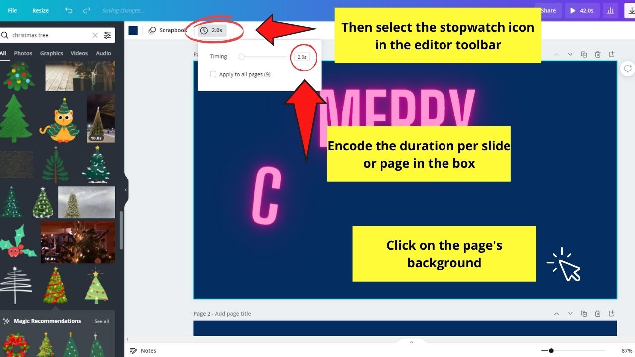 How to Change the Animation Speed in Canva Customizing Duration for Animation Slides Step 9