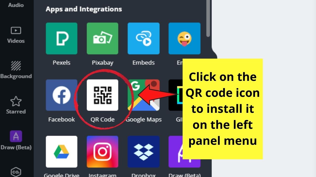 How to Create a QR Code in Canva Step 3