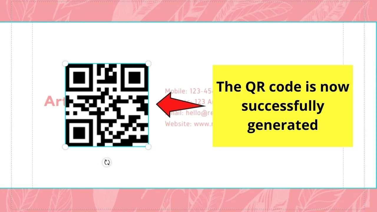 How to Create a QR Code in Canva Step 5.2