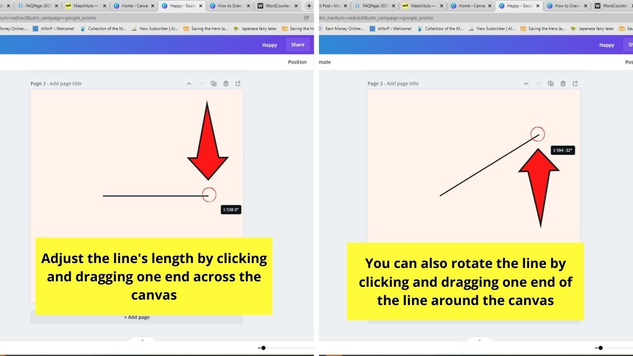 How to Draw a Line in Canva Through the Elements Tab Step 4