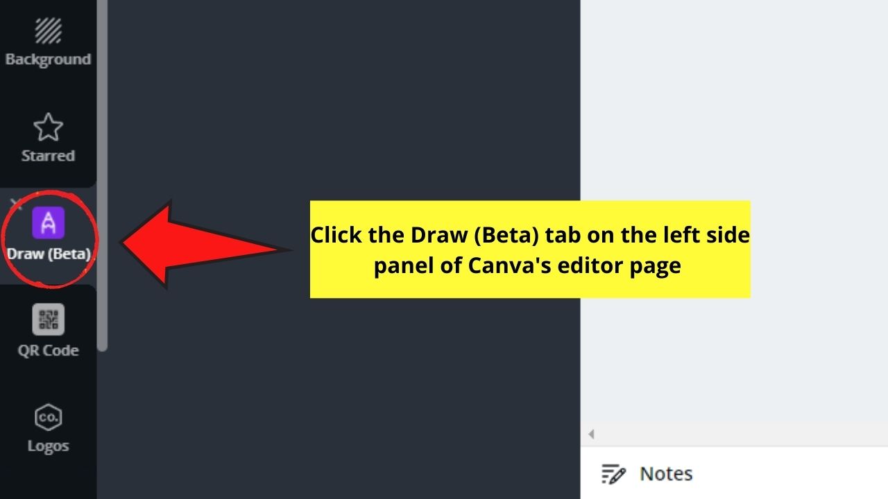 How to Draw a Line in Canva Using the Draw (Beta) App Step 1.1