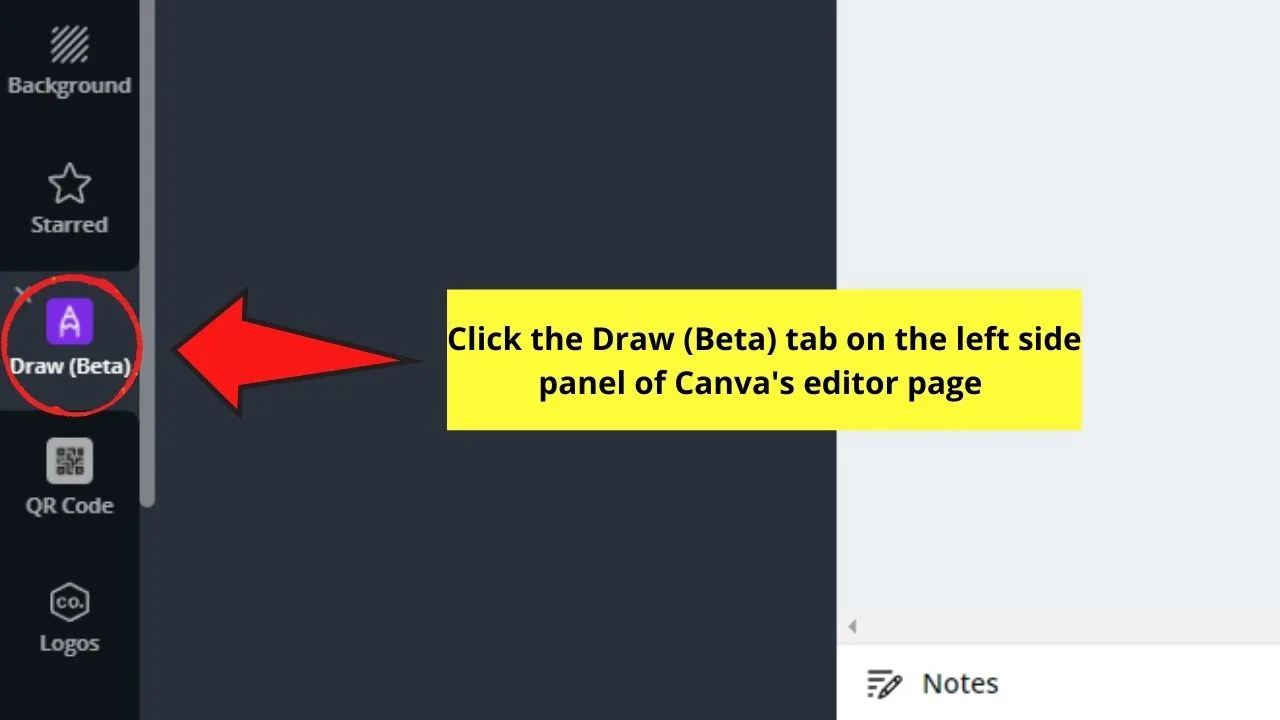 How to Draw a Line in Canva Using the Draw (Beta) App Step 1.1
