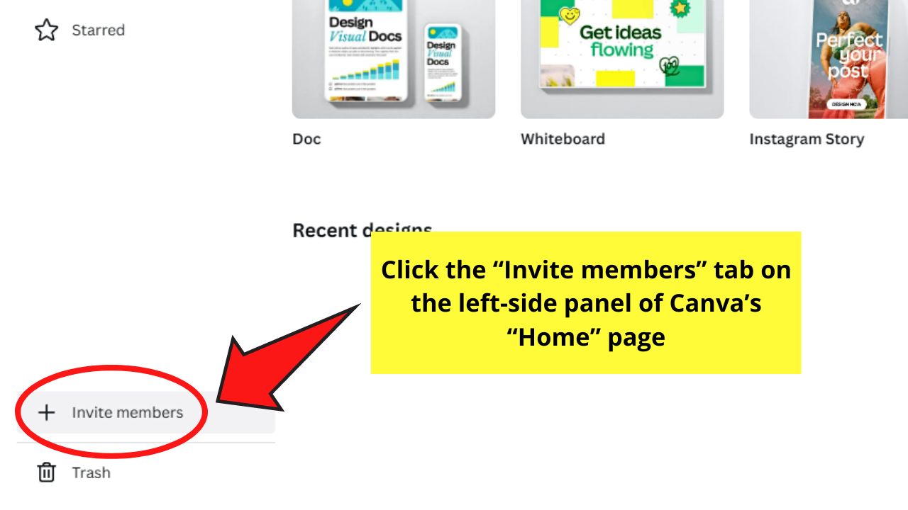 How to Invite New Team Members to Existing Canva Teams Step 1