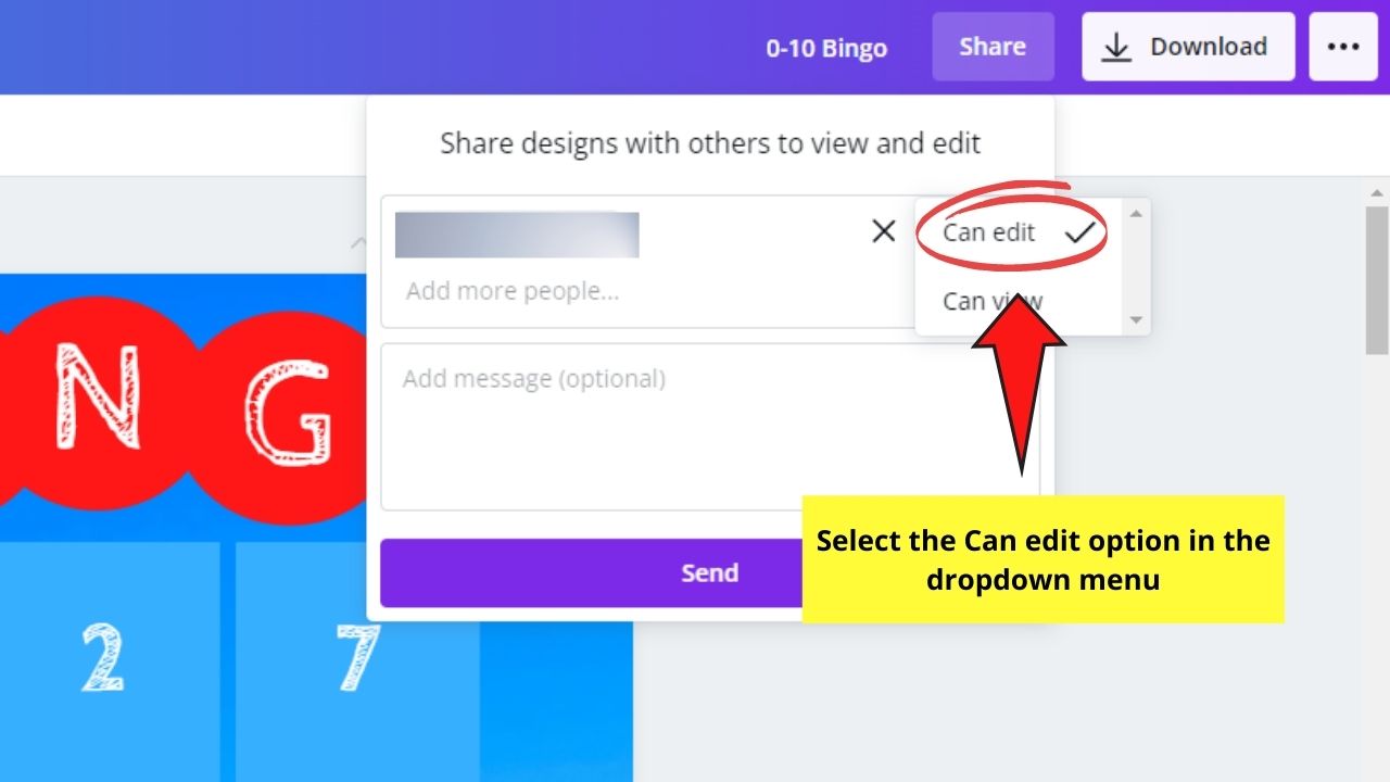 How to Let Others Edit a Canva Design Editor Page Step 3.2