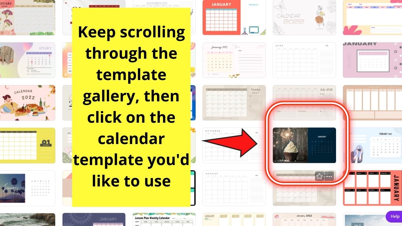 How to Make a Calendar in Canva Using Calendar Templates Step 2