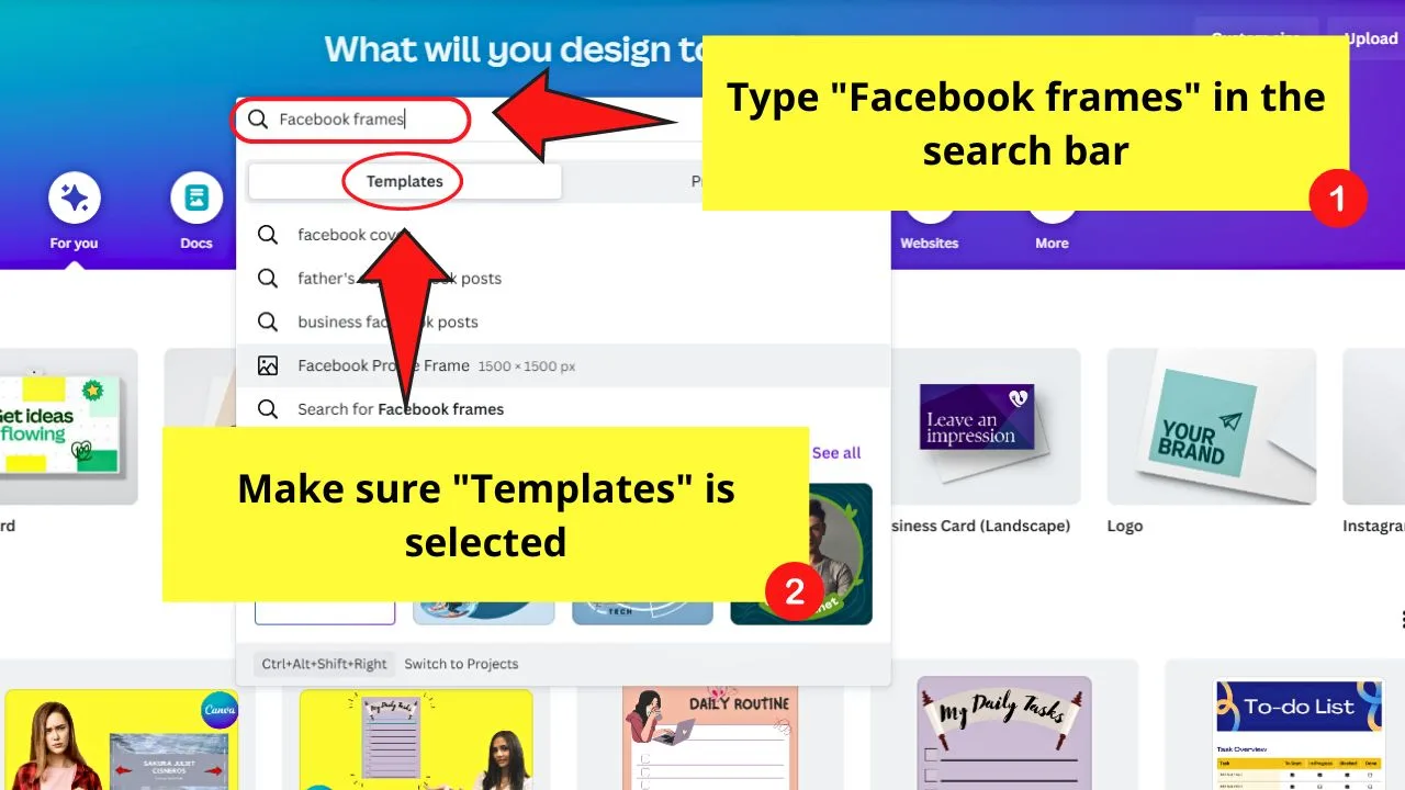 How to Make a Facebook Frame Using Premade Templates Step 1