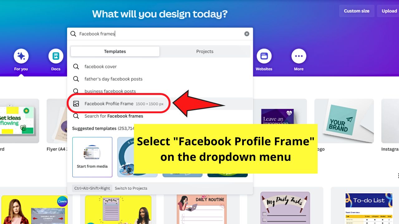How to Make a Facebook Frame Using Premade Templates Step 2