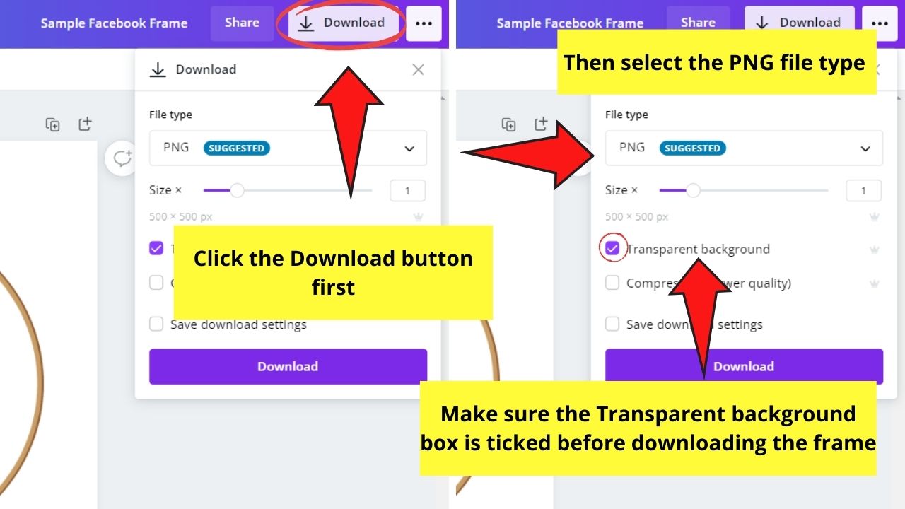 How to Make a Facebook Frame in Canva Step 7