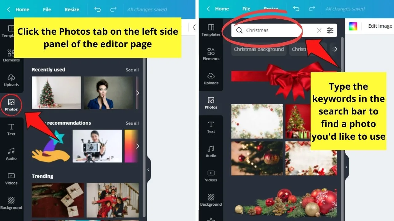 How to Remove the Background in Canva Step 1.1