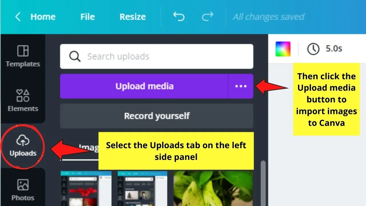 How to Remove the Background in Canva Step 1.2