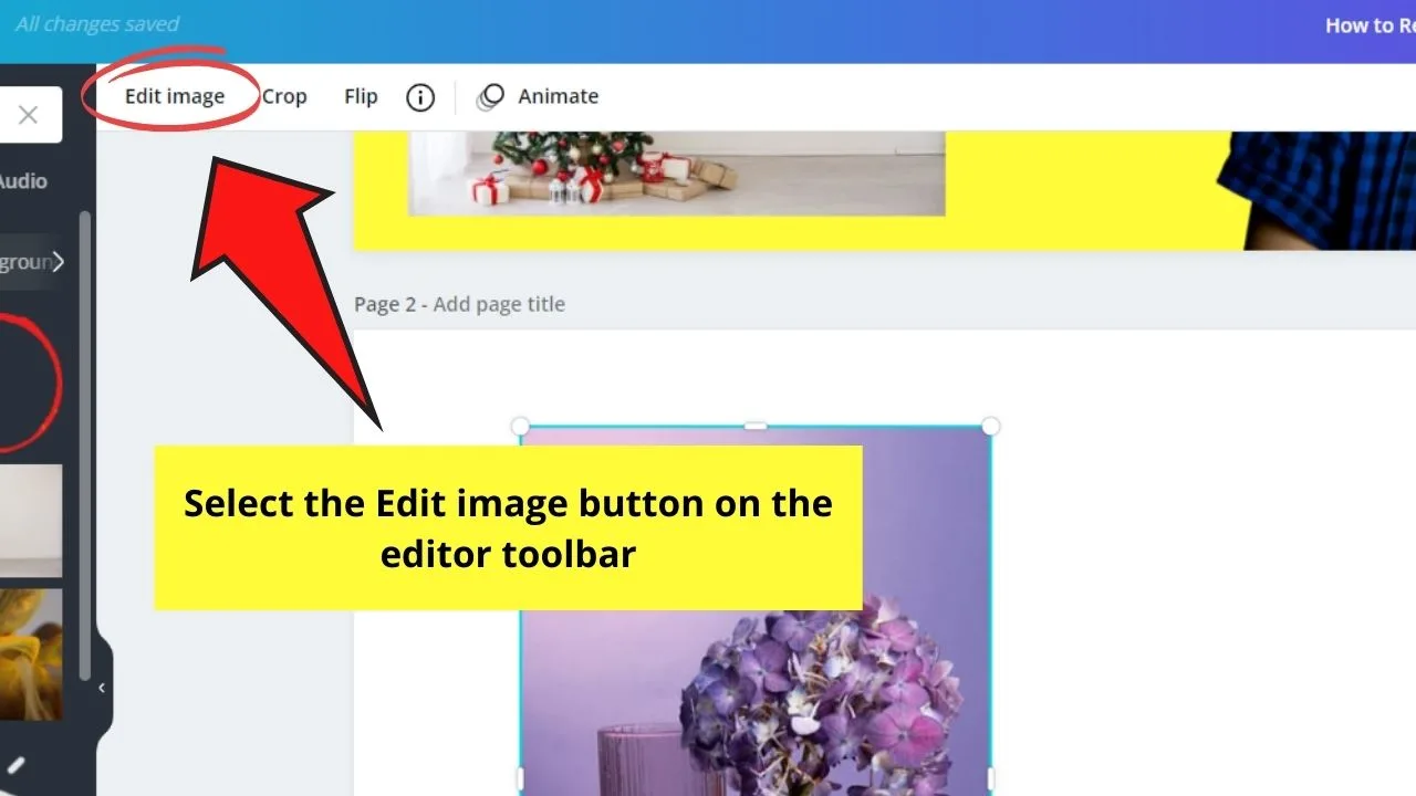 How to Remove the Background in Canva Step 3