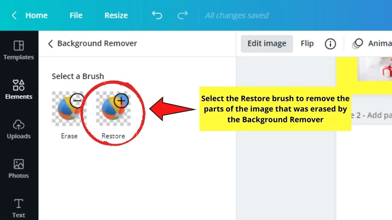 How to Remove the Background in Canva Step 7