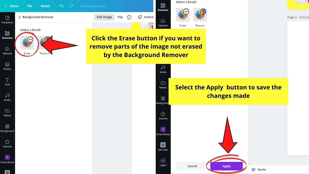 How to Remove the Background in Canva Step 8