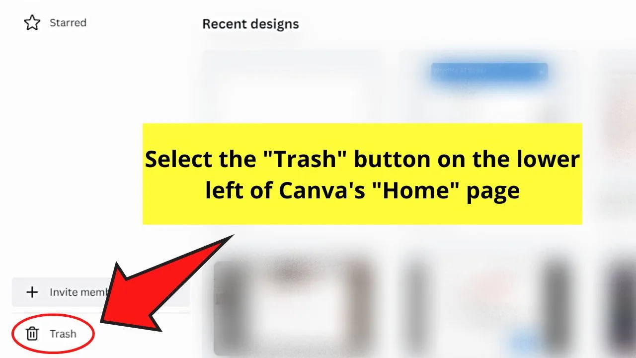 How to Undo Delete Removed Content in Canva Step 1