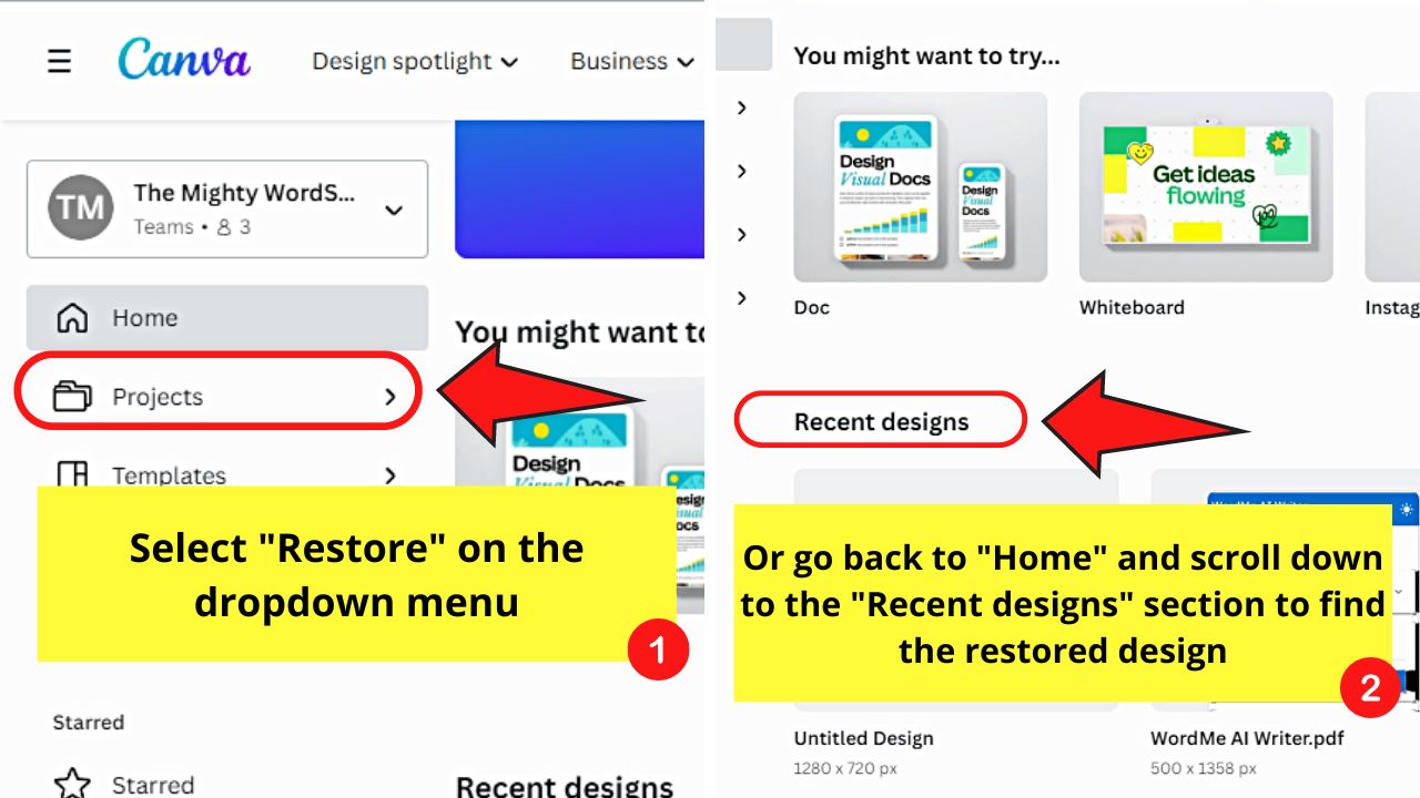 How to Undo Delete Removed Content in Canva Step 4
