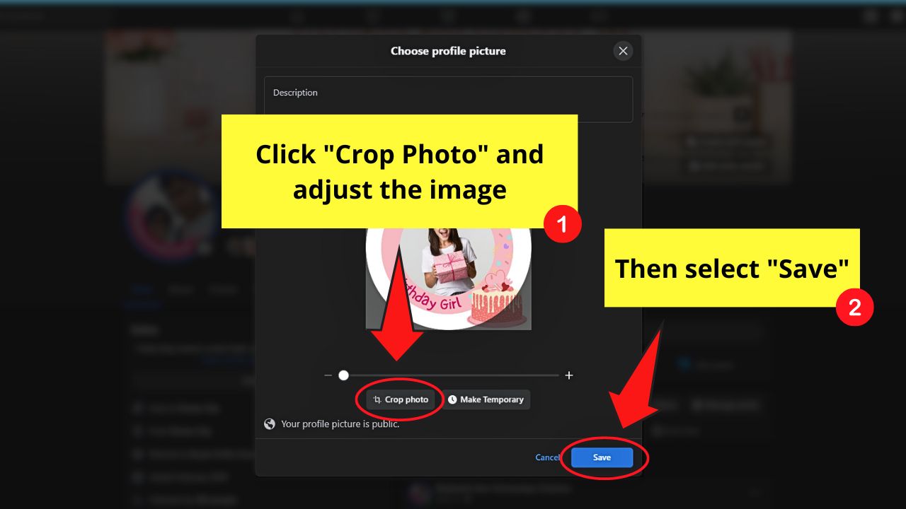 How to Upload Canva-made Facebook Frames to Your Facebook Account Step 3