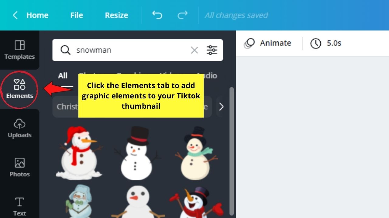How to Use Canva for Tiktok Creating Tiktok Thumbnails Step 4.1