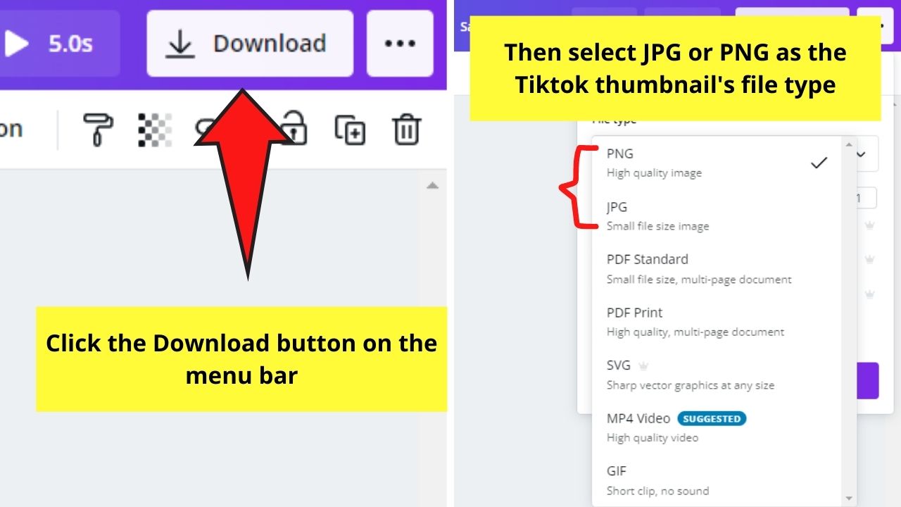 How to Use Canva for Tiktok Creating Tiktok Thumbnails Step 5