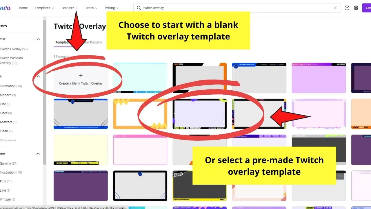 How to Use Canva for Twitch Creating Twitch Overlays Step 2
