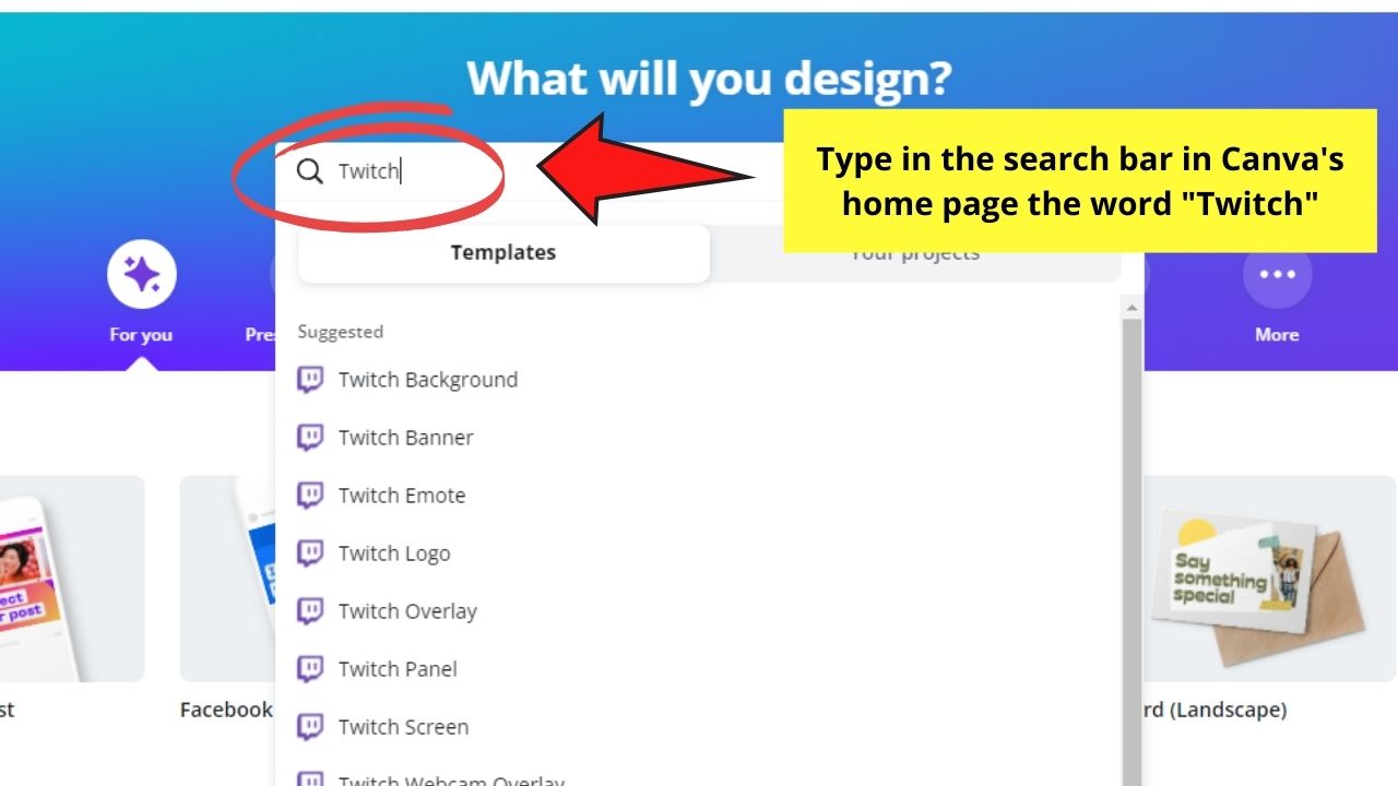How to Use Canva for Twitch to Create Twitch Panels Step 1