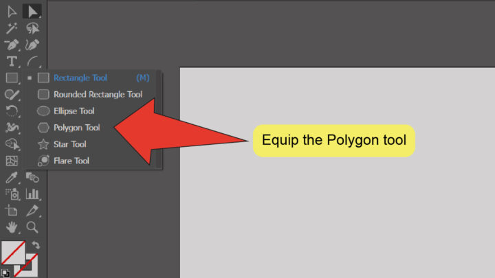 How to Use The Polygon Tool In Adobe Illustrator Step 2