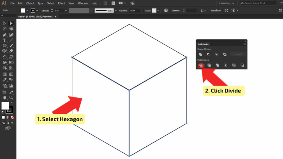 How to Make a Cube in Illustrator — Stepbystep Guide