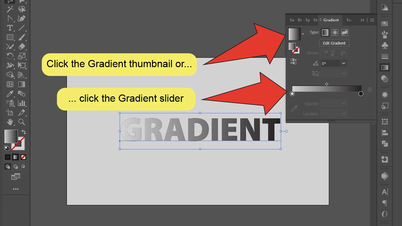 1 How To Gradient Text In Adobe Illustrator using Non-Destructive Fill Step 6