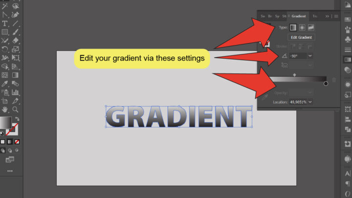 1 How To Gradient Text In Adobe Illustrator using Non-Destructive Fill Step 7