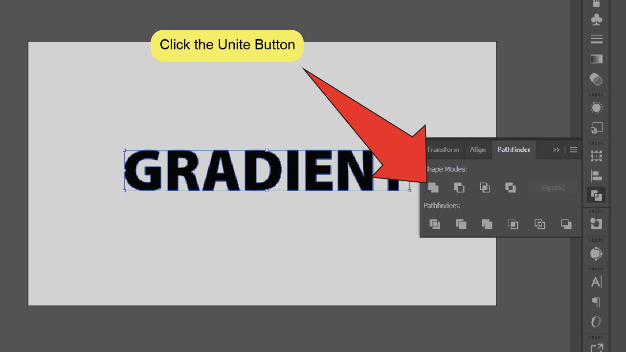 2 How To Gradient Text In Adobe Illustrator using Destructive Fill Step 5