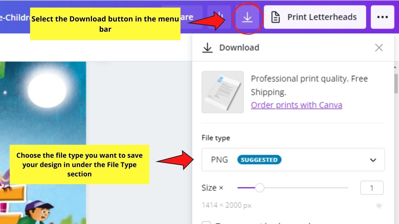 Can you Edit a PDF in Canva Step 8