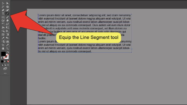 How To Underline Text In Illustrator Using The Line Segment Tool Step 4