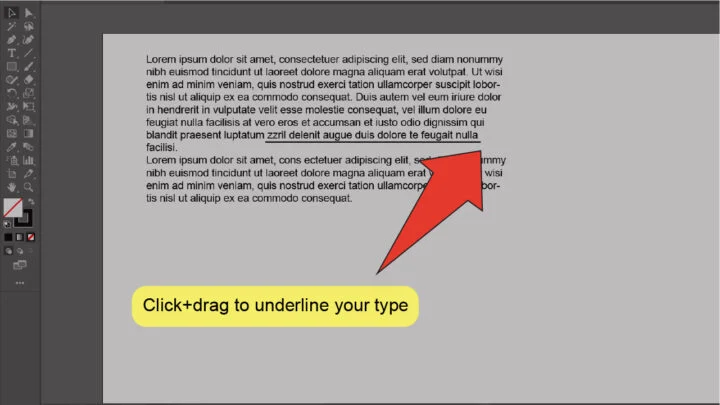How To Underline Text In Illustrator Using The Line Segment Tool Step 5
