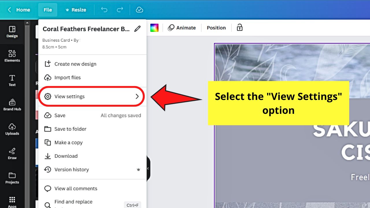 How to Activate Print Bleed in Canva Step 2