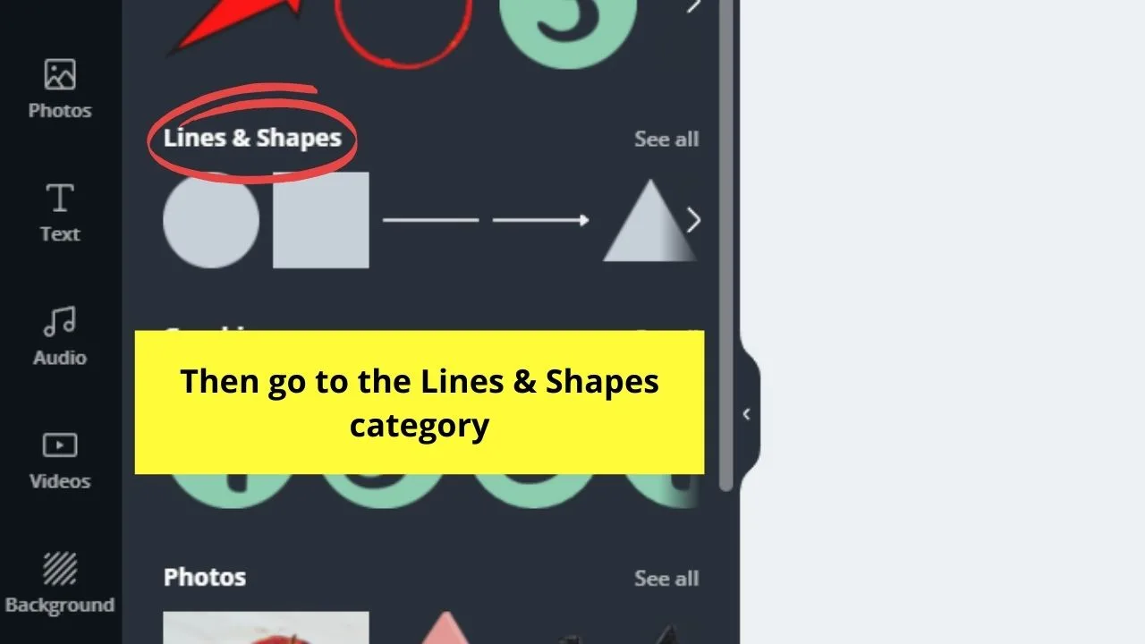 How to Add Page Numbers to your Canva Projects Adding Shapes Behind Numbers Step 2.1