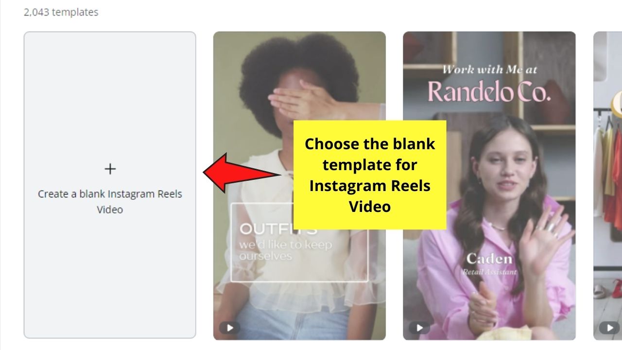 How to Create Instagram Reels with Canva Step 2