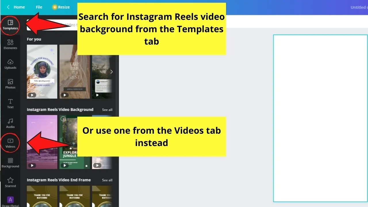 How to Create Instagram Reels with Canva Step 4.2