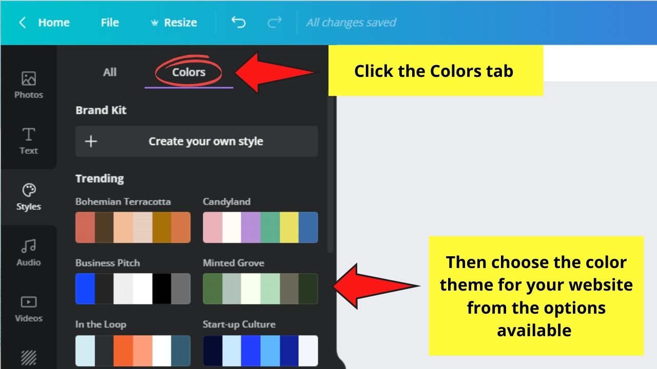 How to Make a Website in Canva Step 10