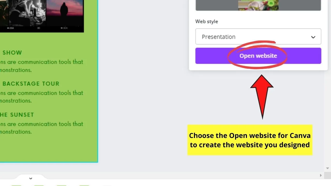 How to Make a Website in Canva Step 12