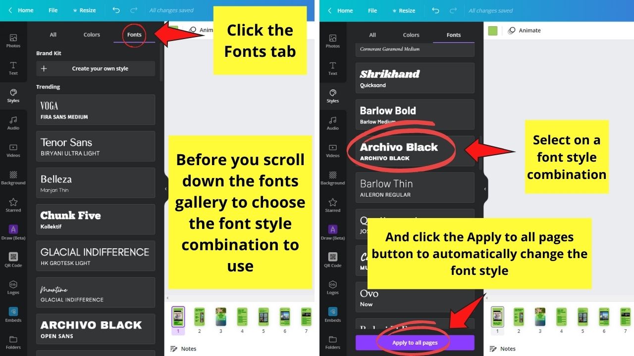 How to Create a Free Website in Canva Step 9.2