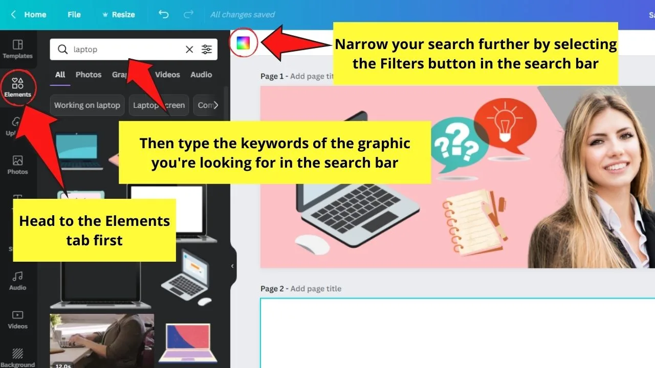 How to Create a LinkedIn Banner in Canva from Blank Templates Step 6