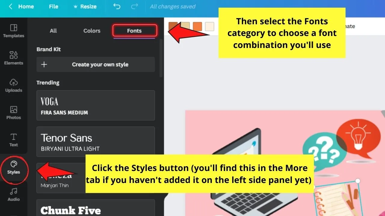 How to Create a LinkedIn Banner in Canva from Blank Templates Step 8.2