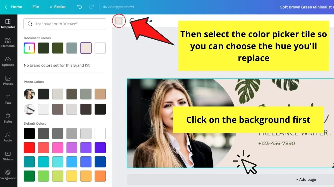 How to Create a LinkedIn Banner in Canva from Pre-Designed Templates Step 4
