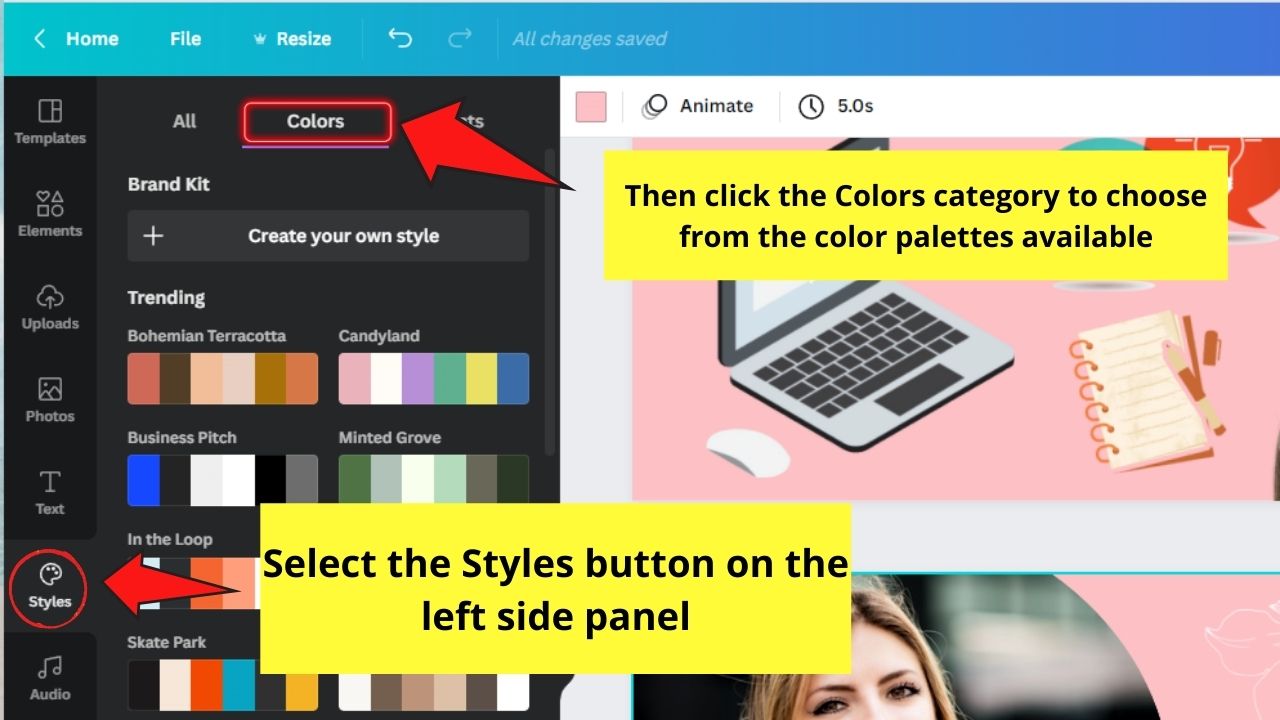 How to Create a LinkedIn Banner in Canva from Pre-Designed Templates Step 6.1