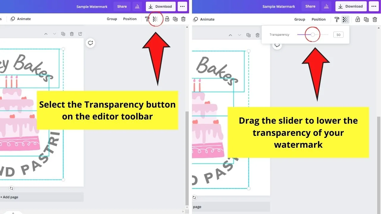 How to Create a Watermark in Canva From Scratch Step 5