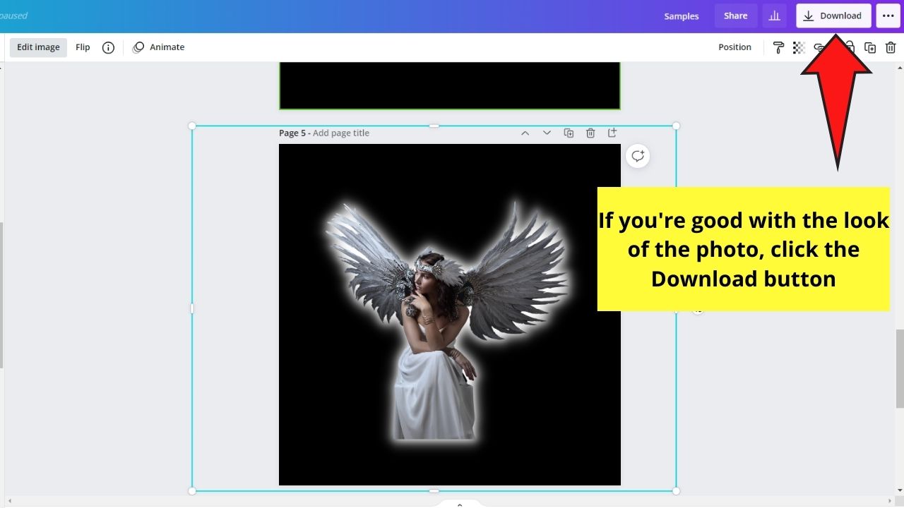 How to Create an Outline Around Your Photos in Canva Adding White Outlines Step 5