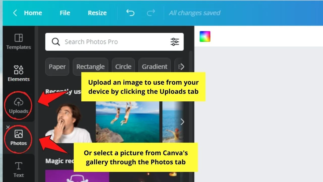 How to Create an Outline Around Your Photos in Canva Adding a Simple Outline Step 2