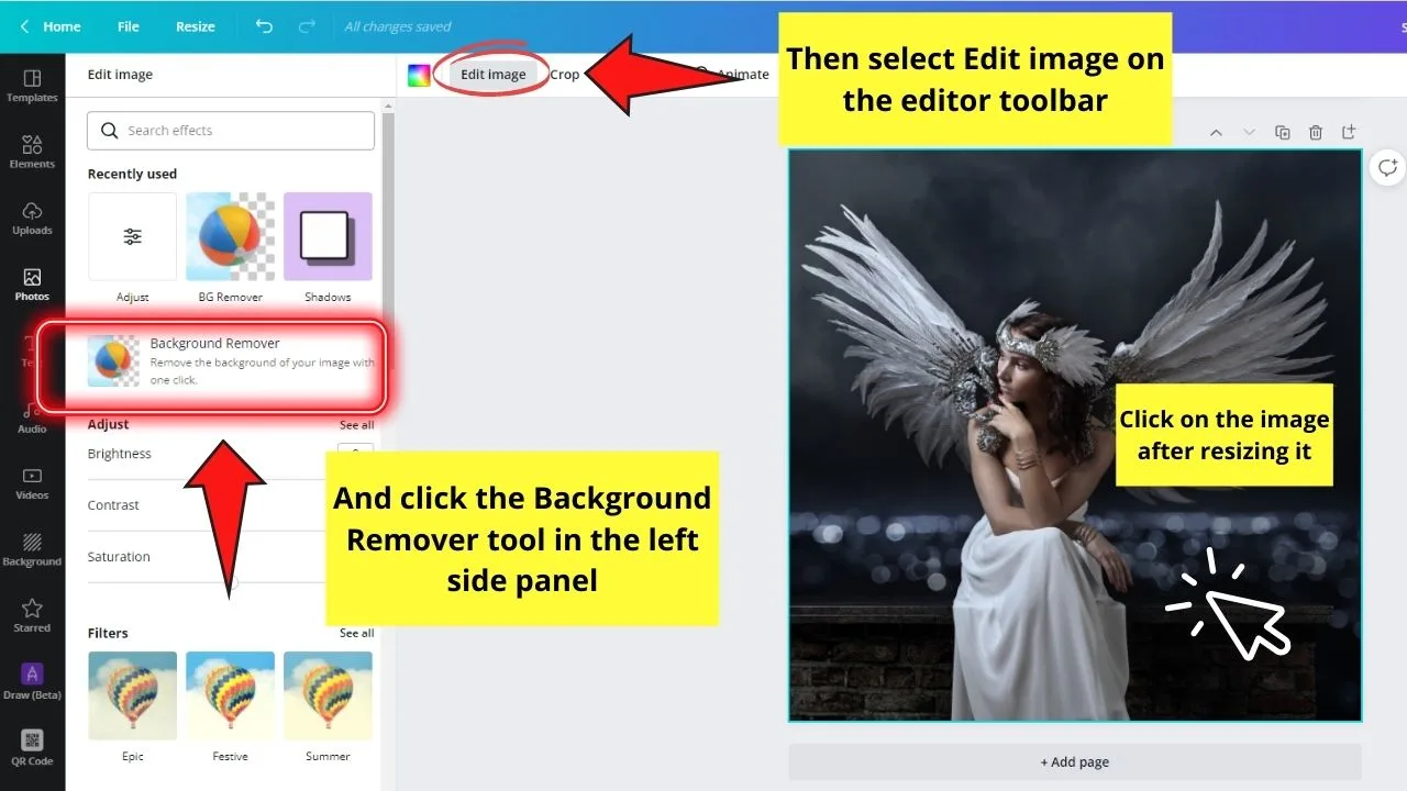 How to Create an Outline Around Your Photos in Canva Adding a Simple Outline Step 3.1