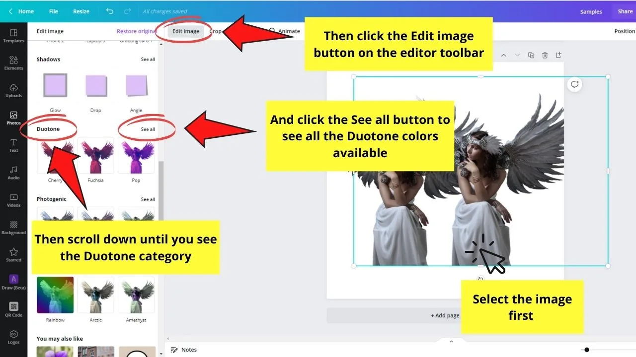 How to Create an Outline Around Your Photos in Canva Adding a Simple Outline Step 5.1