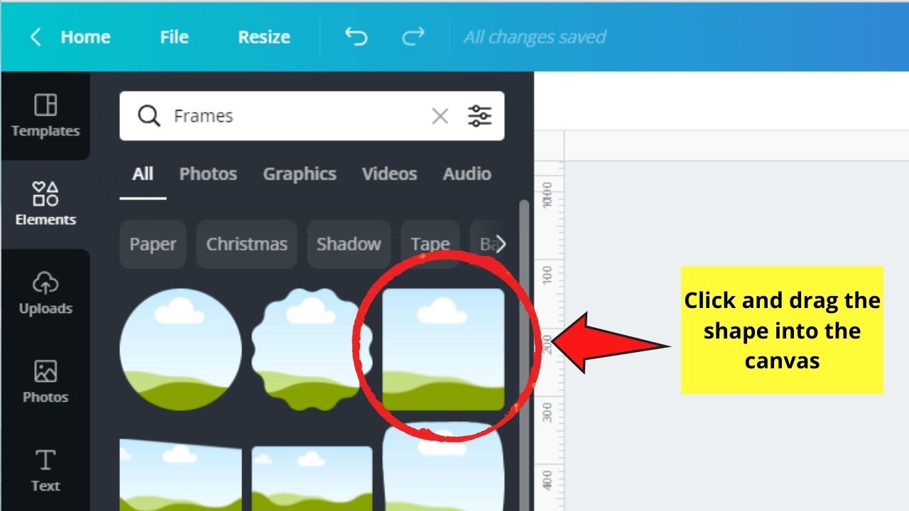 How to Fill a Shape with an Image in Canva Step 3