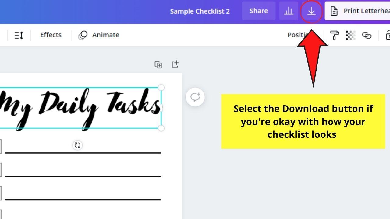 How to Make a Checklist in Canva Using Blank Templates Step 10.1